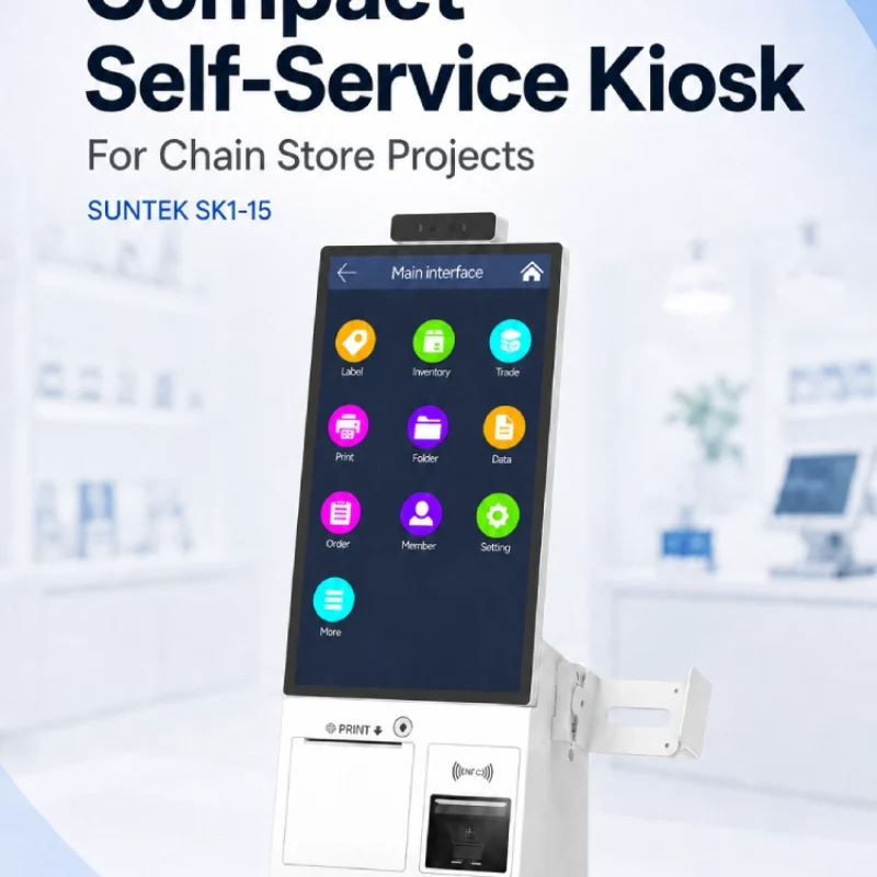 Compact Self-Service Kiosk for Chain Store Projects