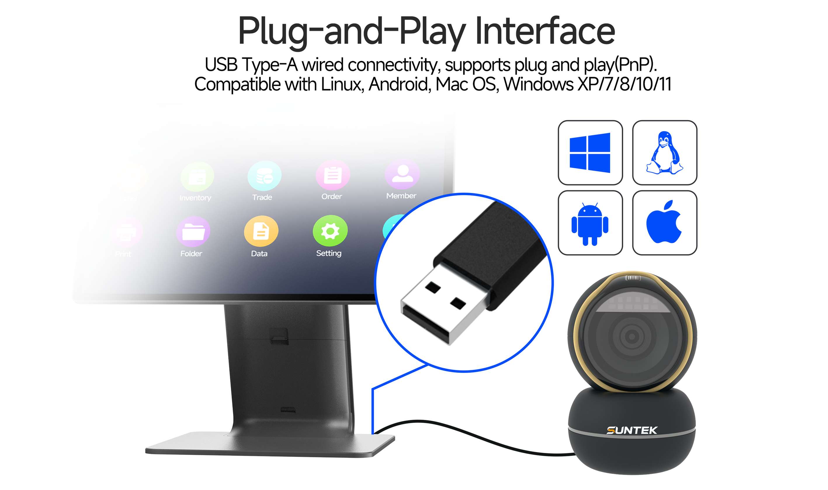 SUNTEK Platform Barcode Reader R10
