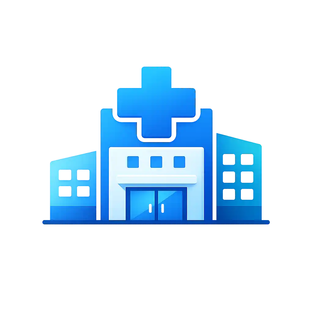 Healthcare hospital deployment scenario icon for patient check-in kiosk solution