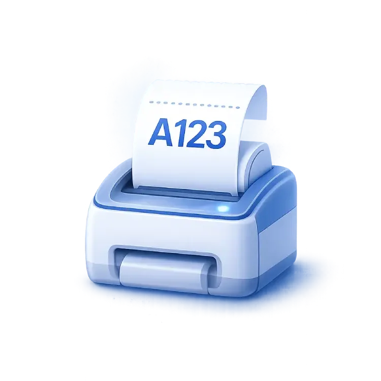 Healthcare kiosk queue management and ticket printing feature