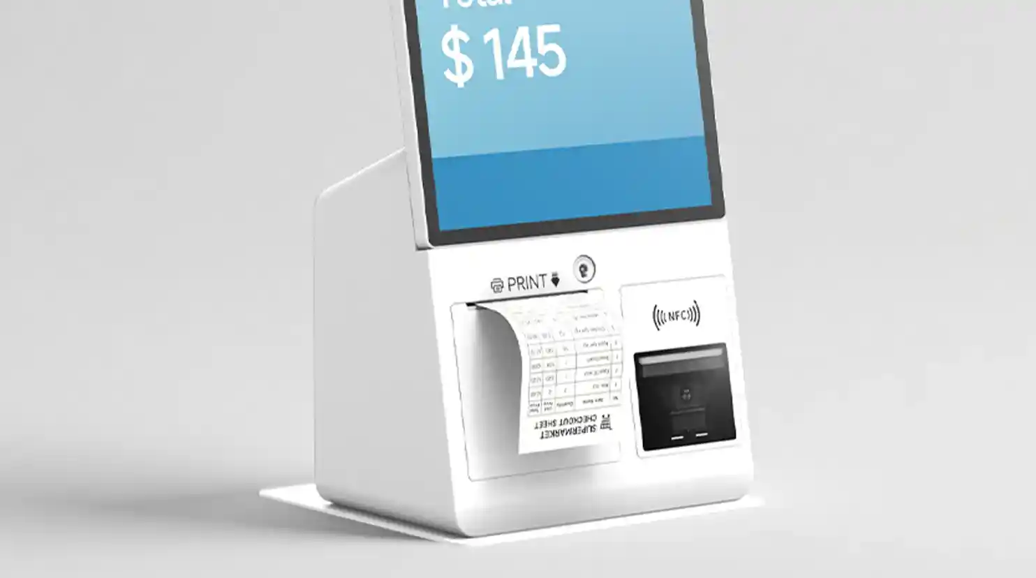 Built-in 80mm high-speed thermal receipt printer for mini self-service kiosk SK1-15