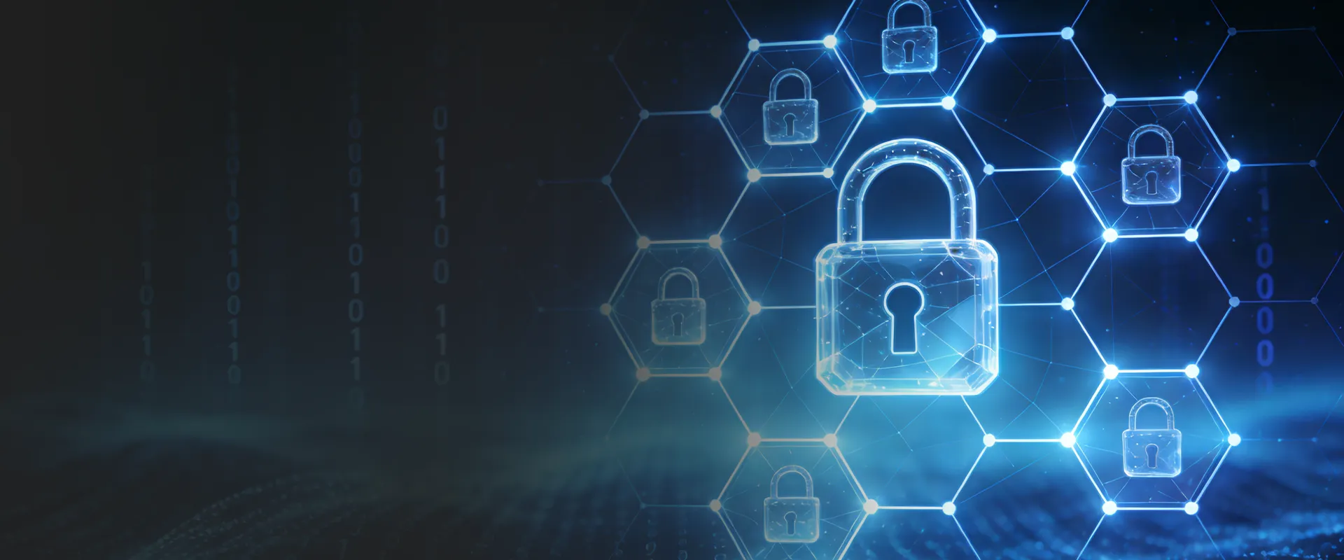 biometric data security and GDPR compliance concept with digital encryption and network protection