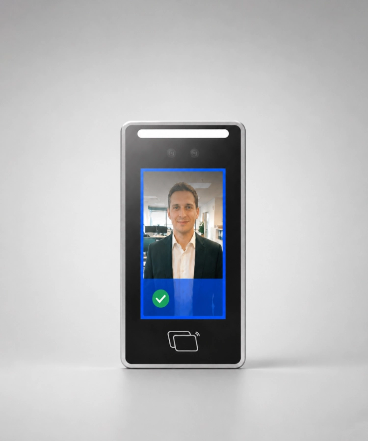 SUNTEK FA5 facial recognition access control terminal for indoor attendance and secure room entry