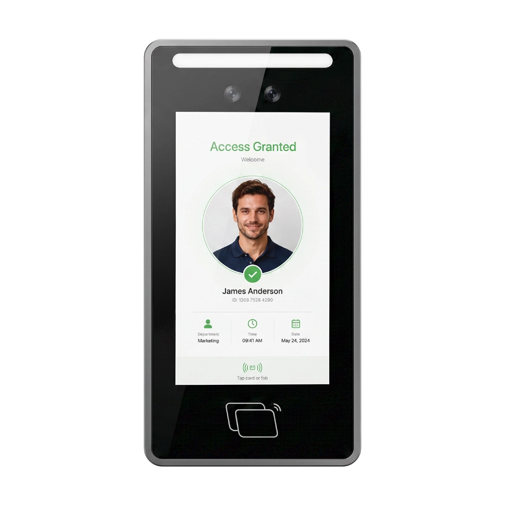 SUNTEK FA5 5 inch facial recognition access control terminal front view