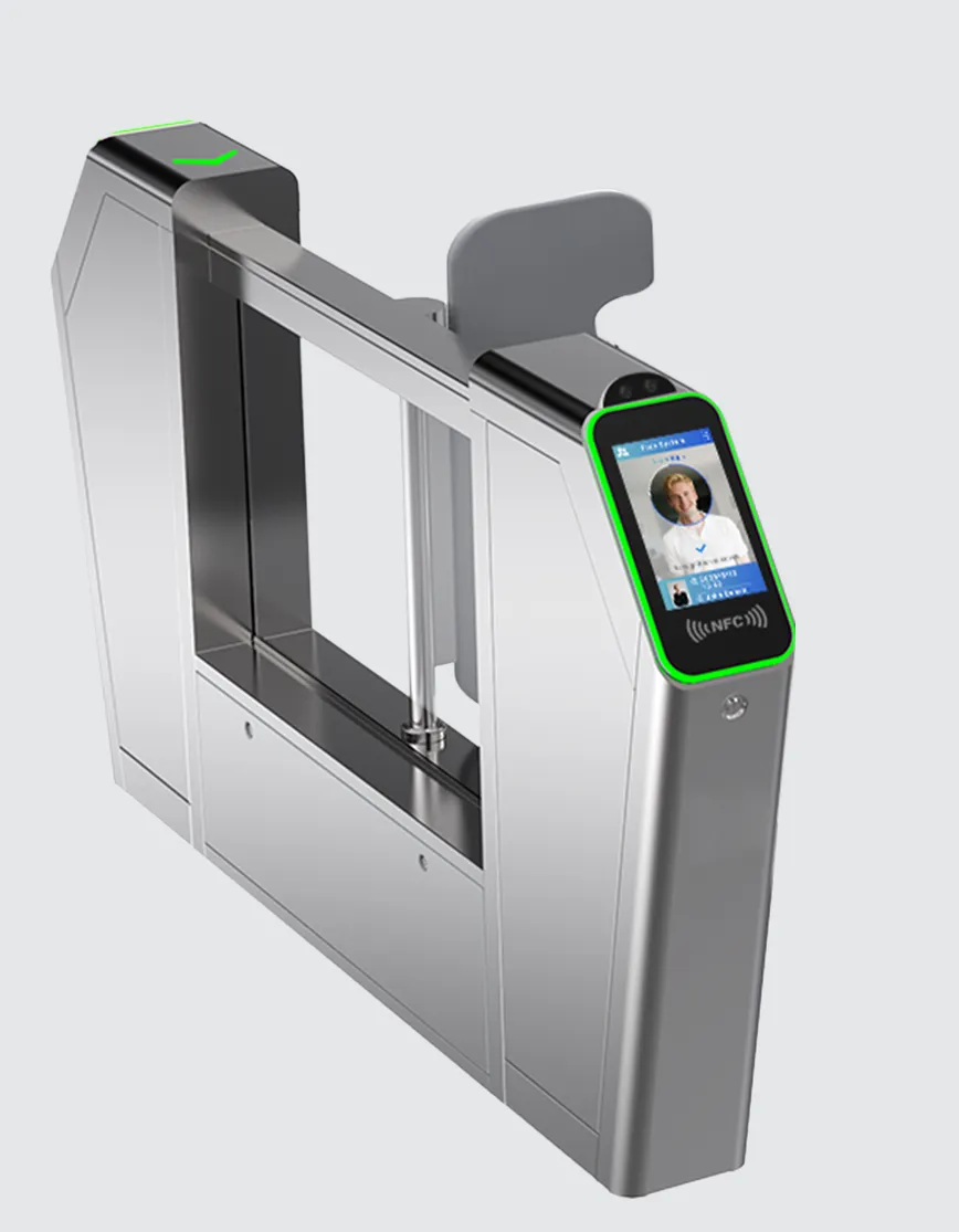SUNTEK FA8 facial recognition device integrated with dual security turnstiles