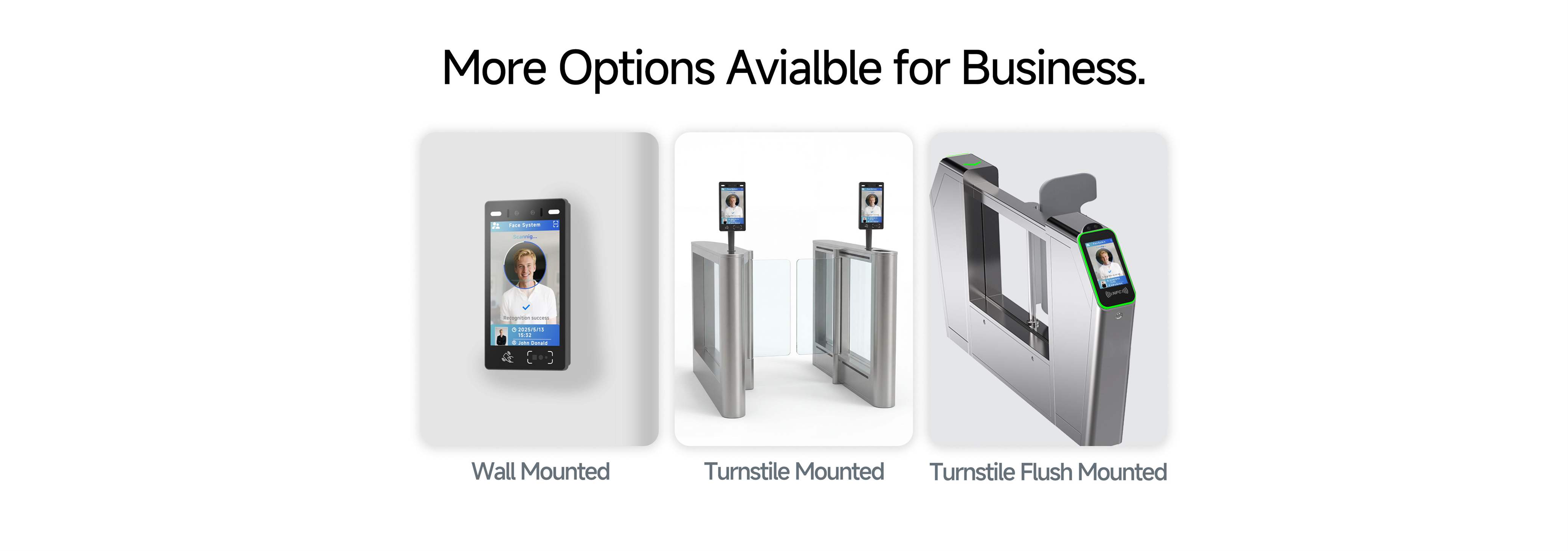 SUNTEK FA8 facial recognition terminal for ticketing and access control deployment