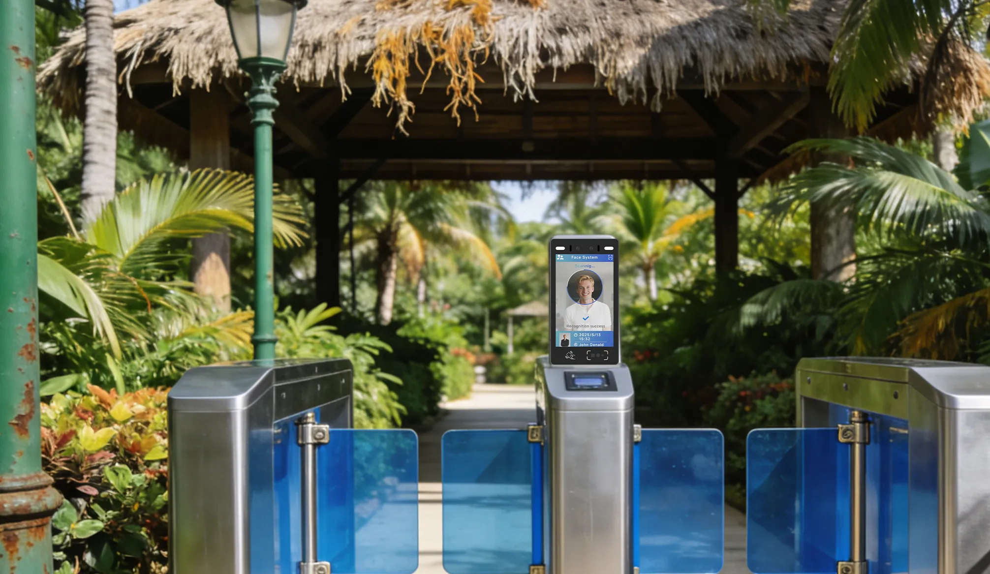 SUNTEK FA8 turnstile integration for park ticket verification