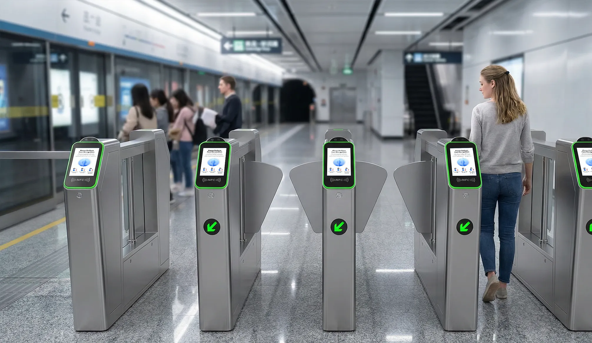 SUNTEK FA8 transit gate integration for subway passenger flow