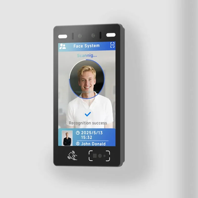 Wall mount installation of SUNTEK FA8 facial recognition terminal