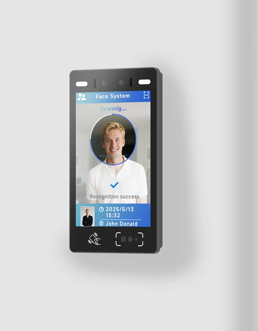 Wall mount installation of SUNTEK FA8 facial recognition terminal