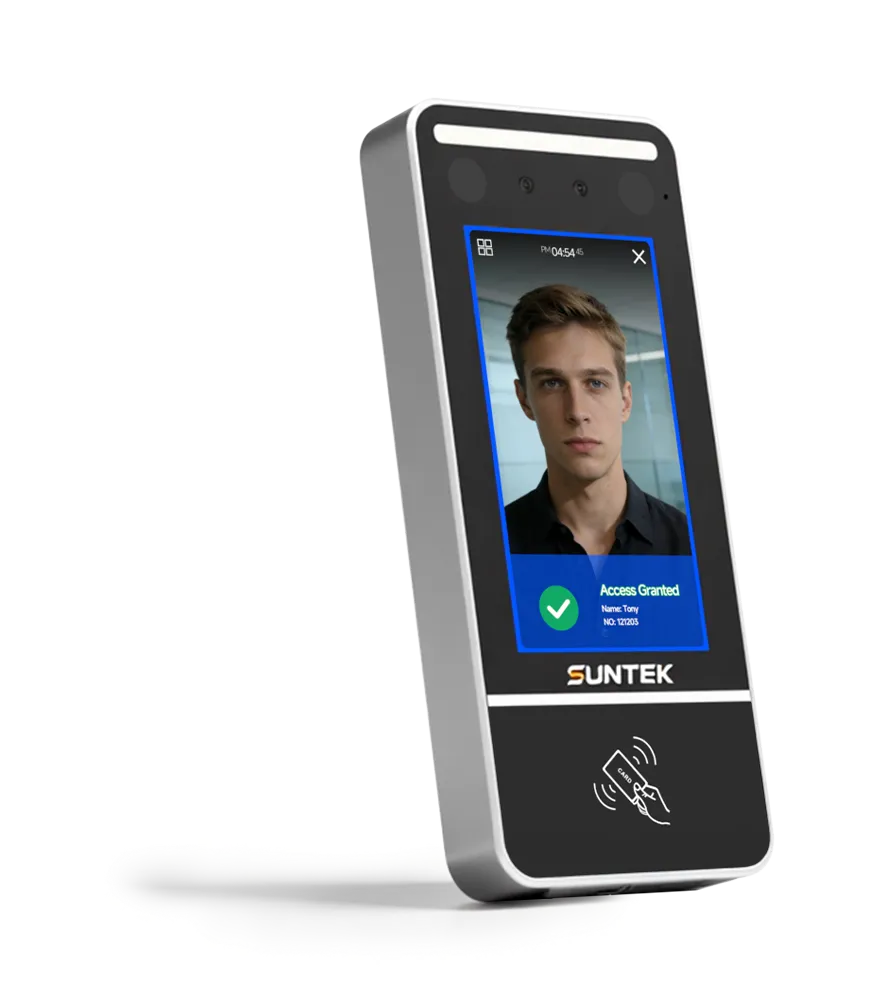 SUNTEK FL5 Linux Face Recognition Terminal with 5-inch touchscreen supporting TCP IP WiFi and multiple access control interfaces