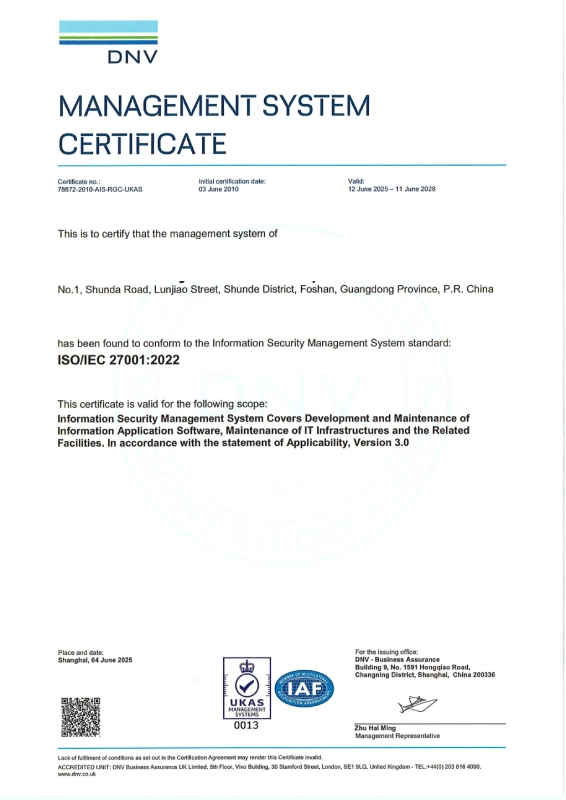 ISO 27001 certification