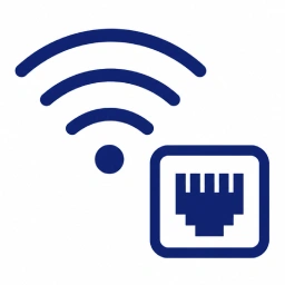 SUNTEK KDS WiFi and RJ45 connectivity icon for restaurant system deployment