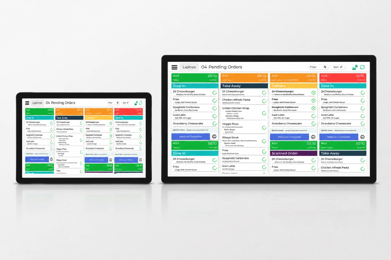 SUNTEK KDS15 and KDS21 kitchen display system family lineup for restaurant hardware ODM projects