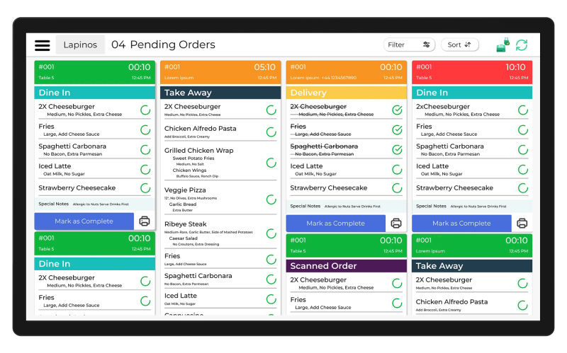 SUNTEK KDS15 kitchen display system product card image for restaurant kitchen order management