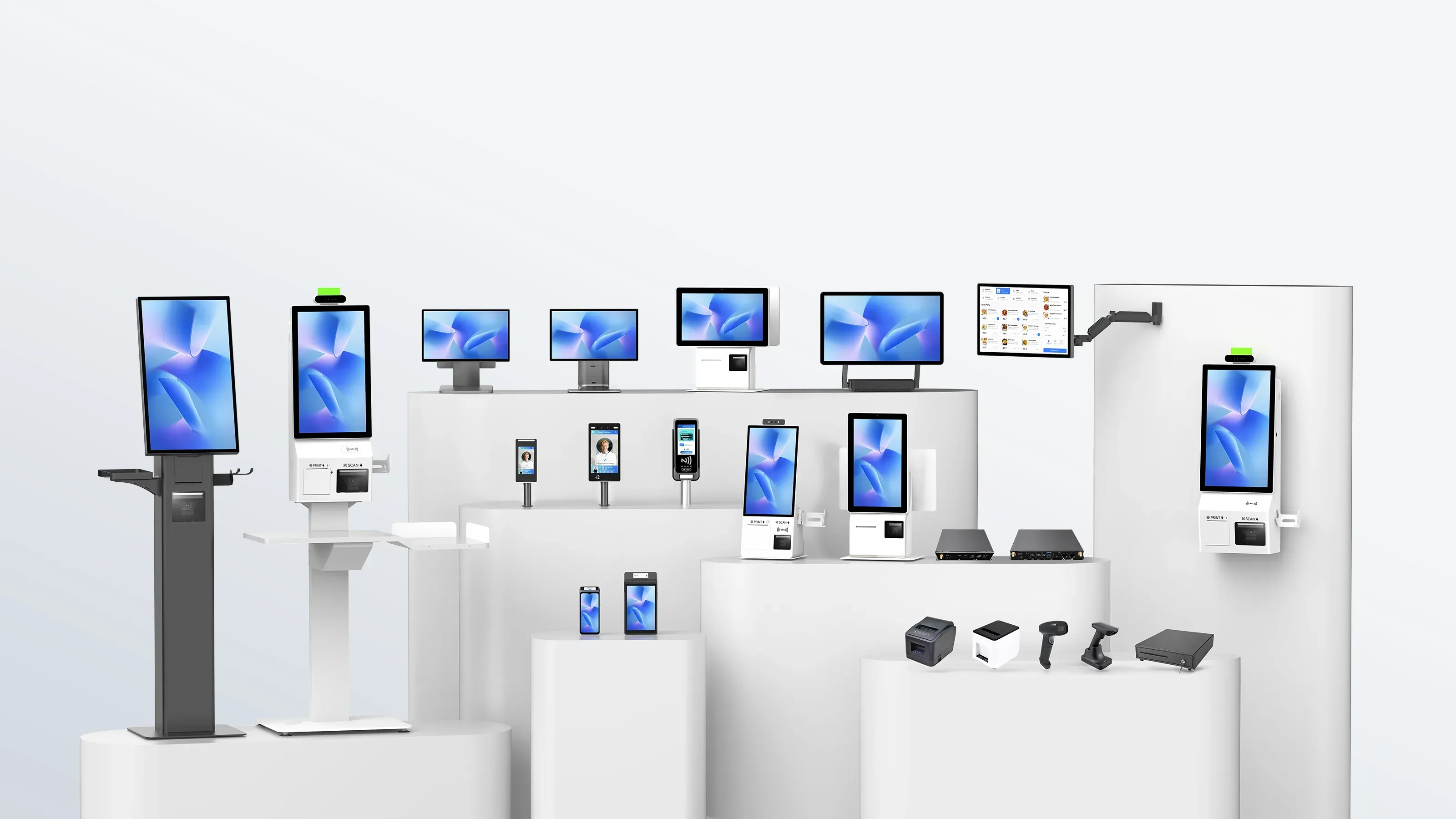 SUNTEK commercial terminal product family with POS terminals, kiosks, biometrics and edge AI hardware