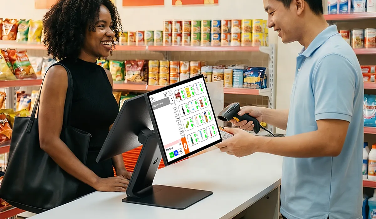 SUNTEK retail technology solution improving checkout efficiency for customers and staff in-store.