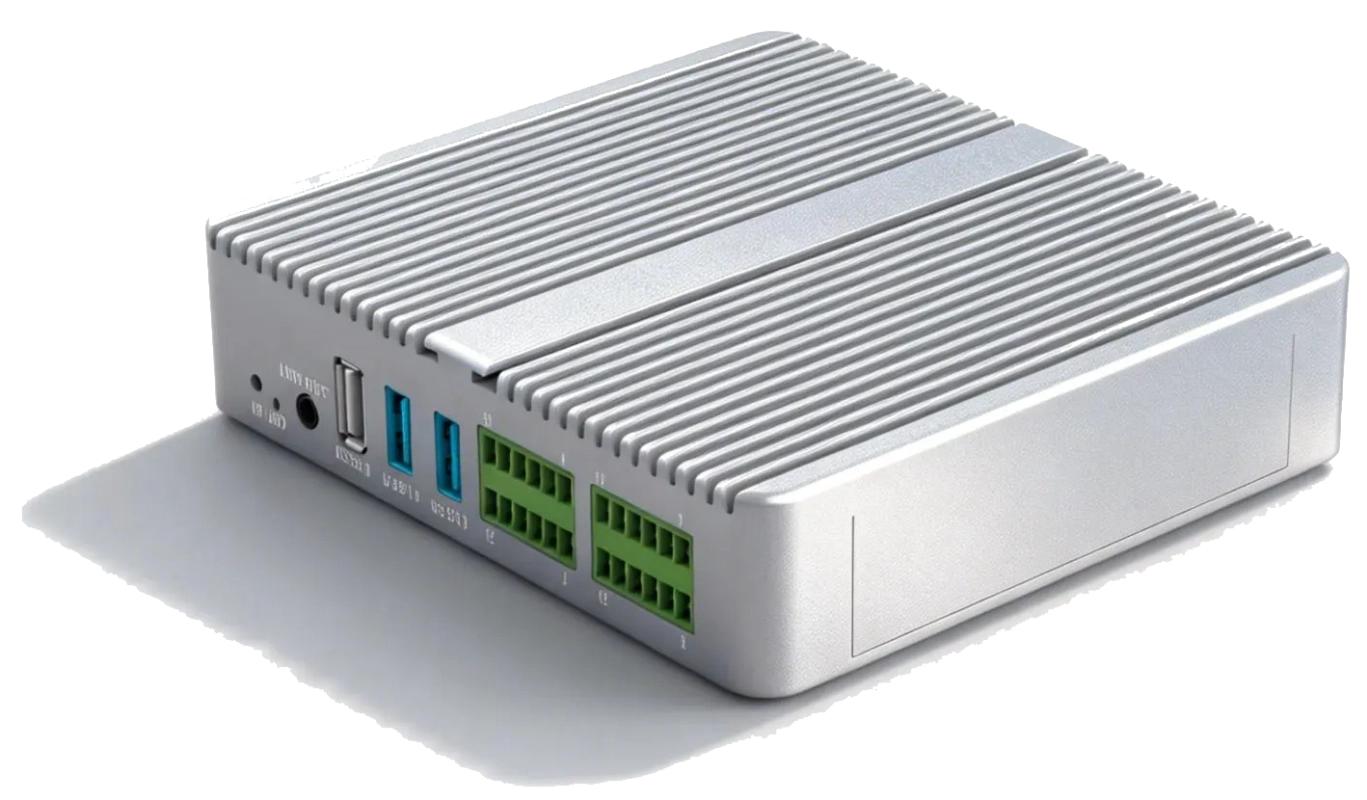 SUNTEK SA8 mini PC for edge computing with industrial fanless aluminum design