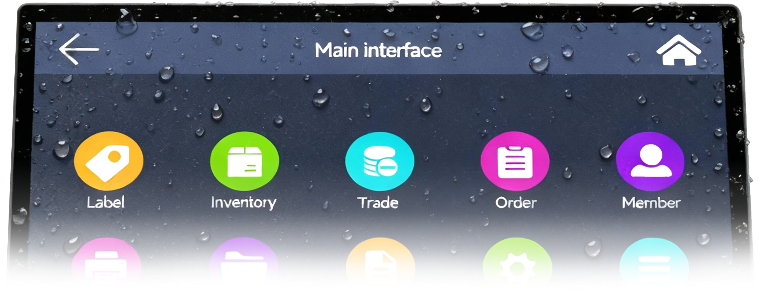 SC2 Waterproof Screen Detail with Water Droplets