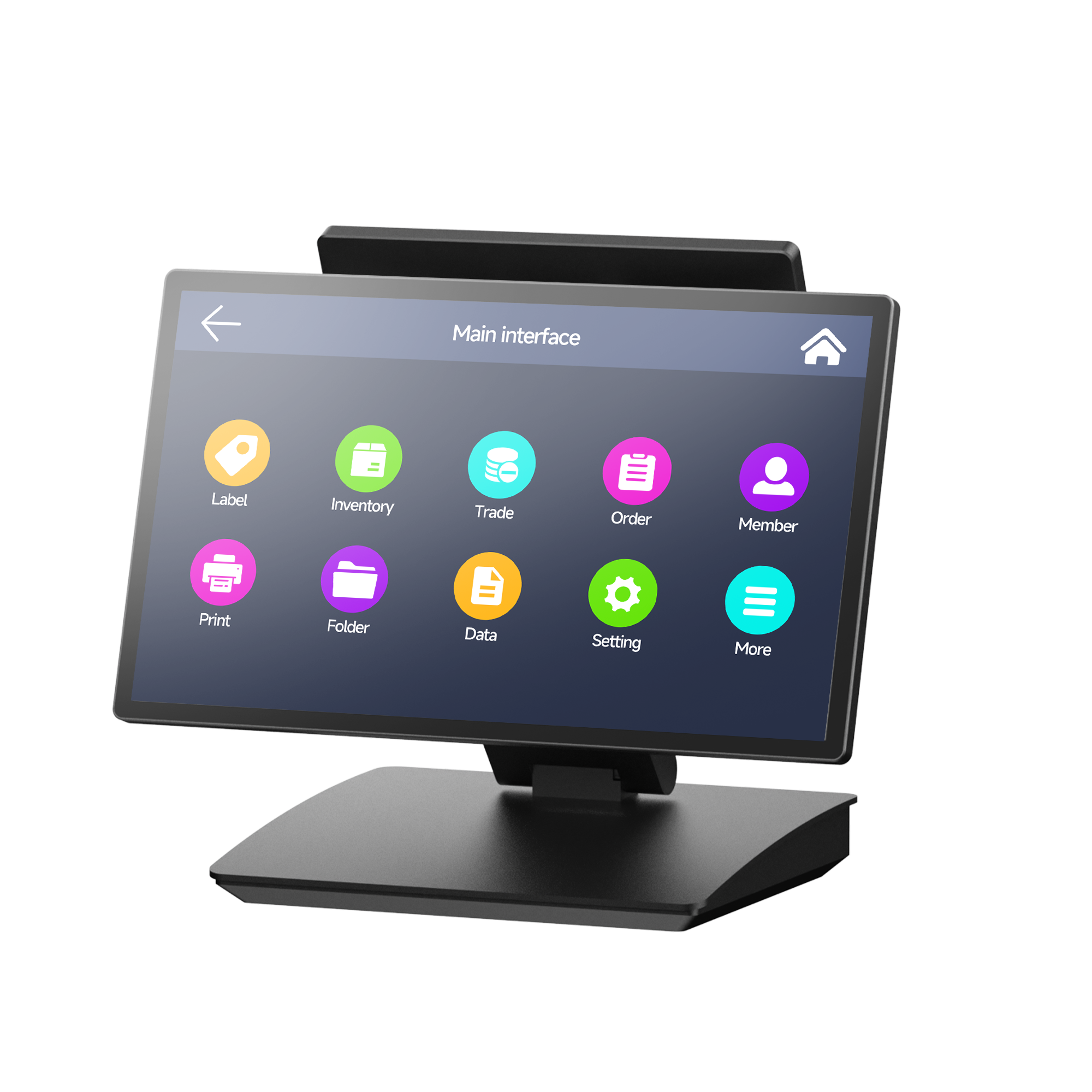 SUNTEK SC2 foldable cash register POS with Android and Windows configuration options