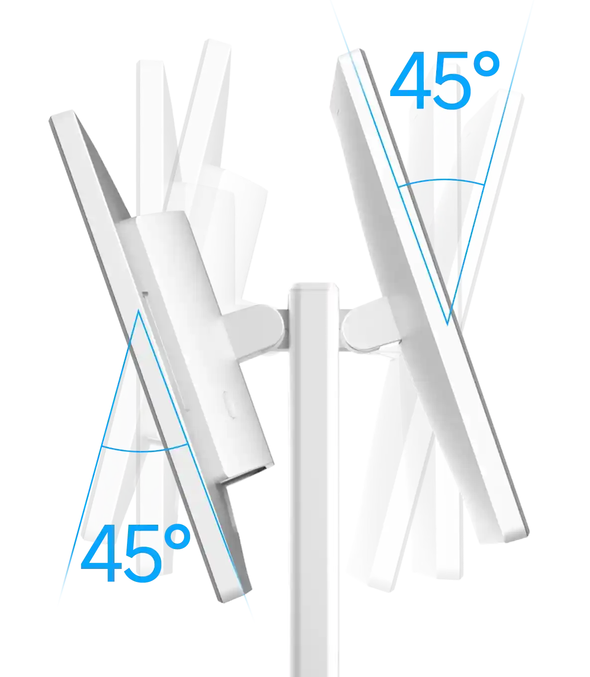 SUNTEK SC6 pos system supports 45-degree vertical tilt adjustment for ergonomic operation at the counter.