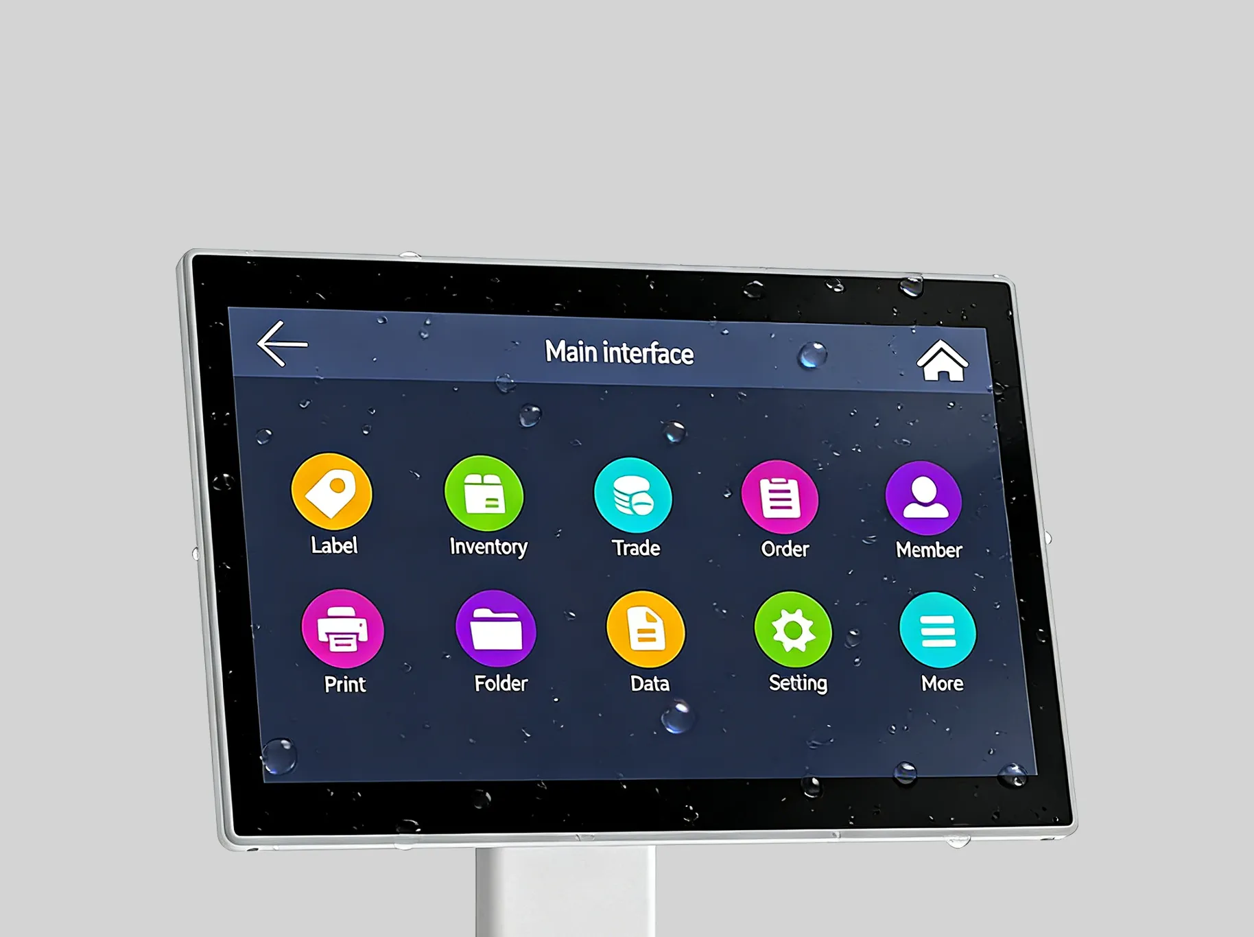 SUNTEK SC6 pos system touch screen with AF anti-fingerprint coating for high-definition clarity.