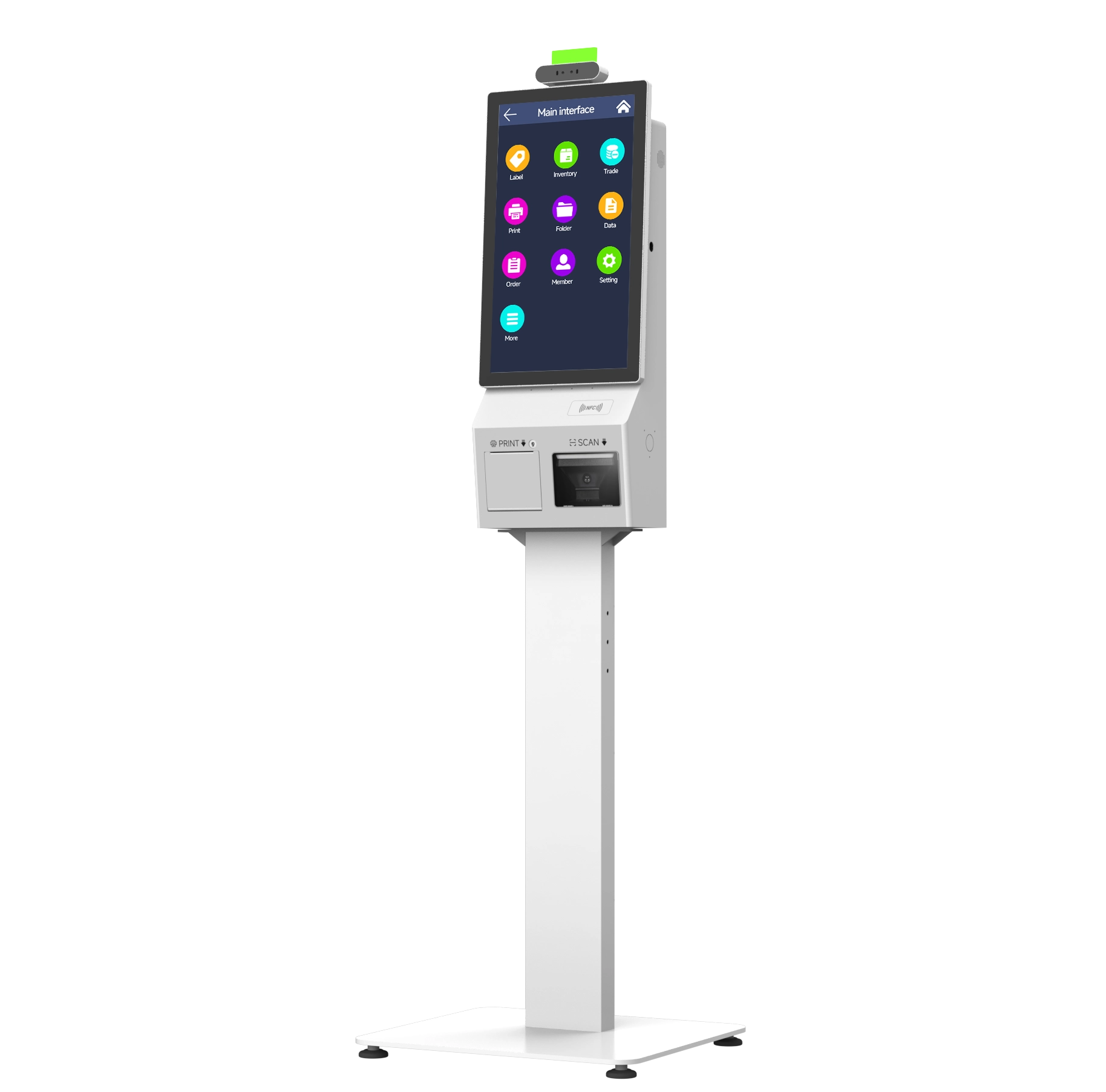 SUNTEK SK5 high-traffic self-service kiosk for food courts and large restaurant projects