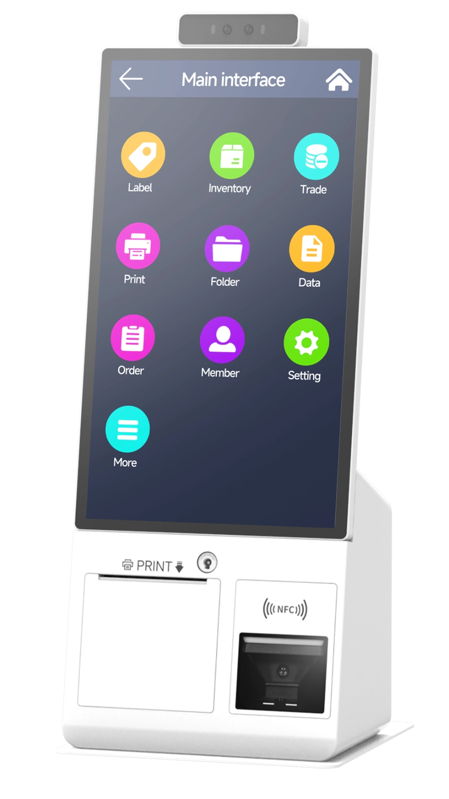 SUNTEK SK1-15 15.6 inch mini desktop self-service kiosk with optional 21.5 inch screen.