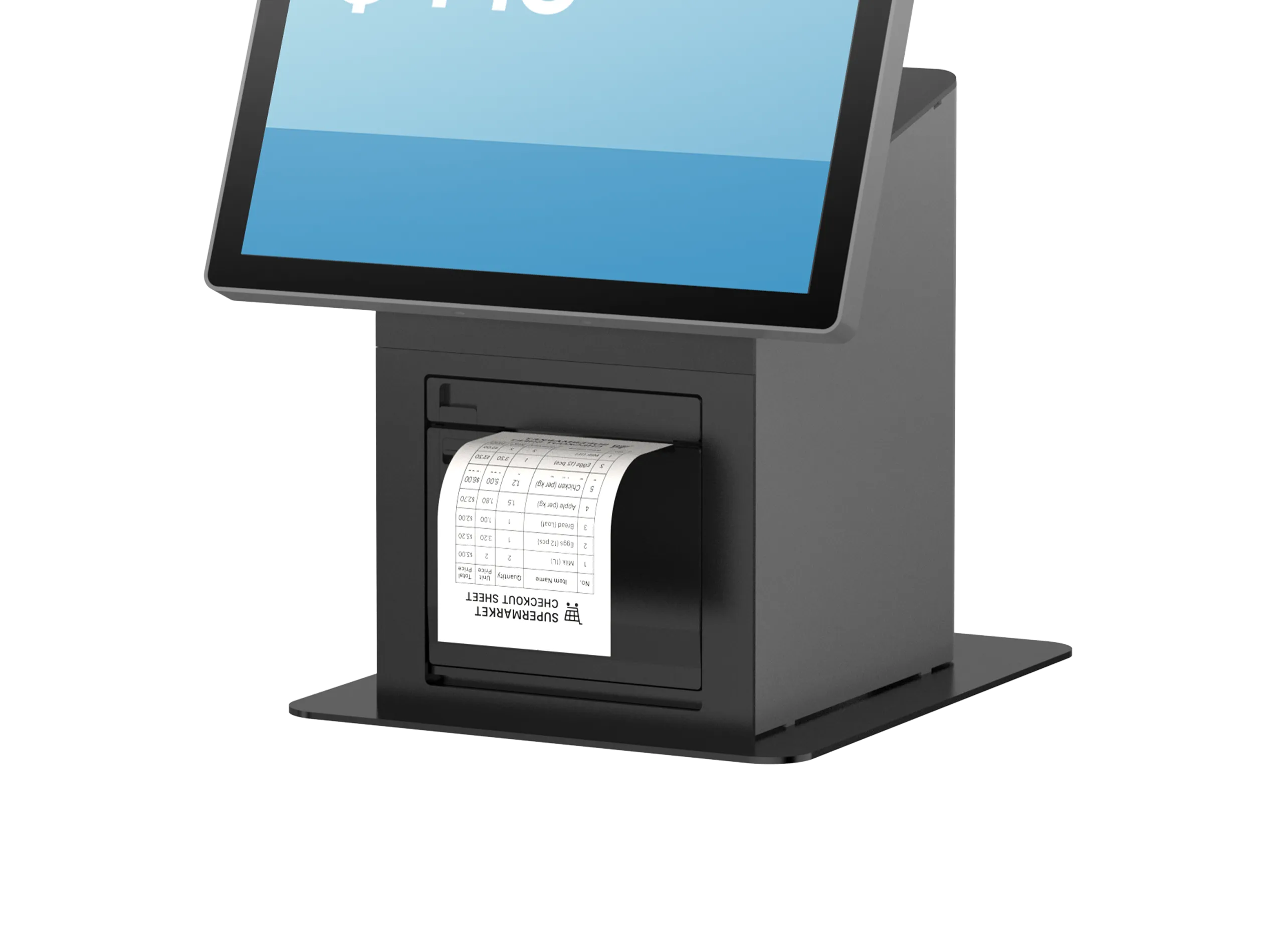 Built-in 80mm high-speed thermal receipt printer for SUNTEK SK1 self-service transactions.