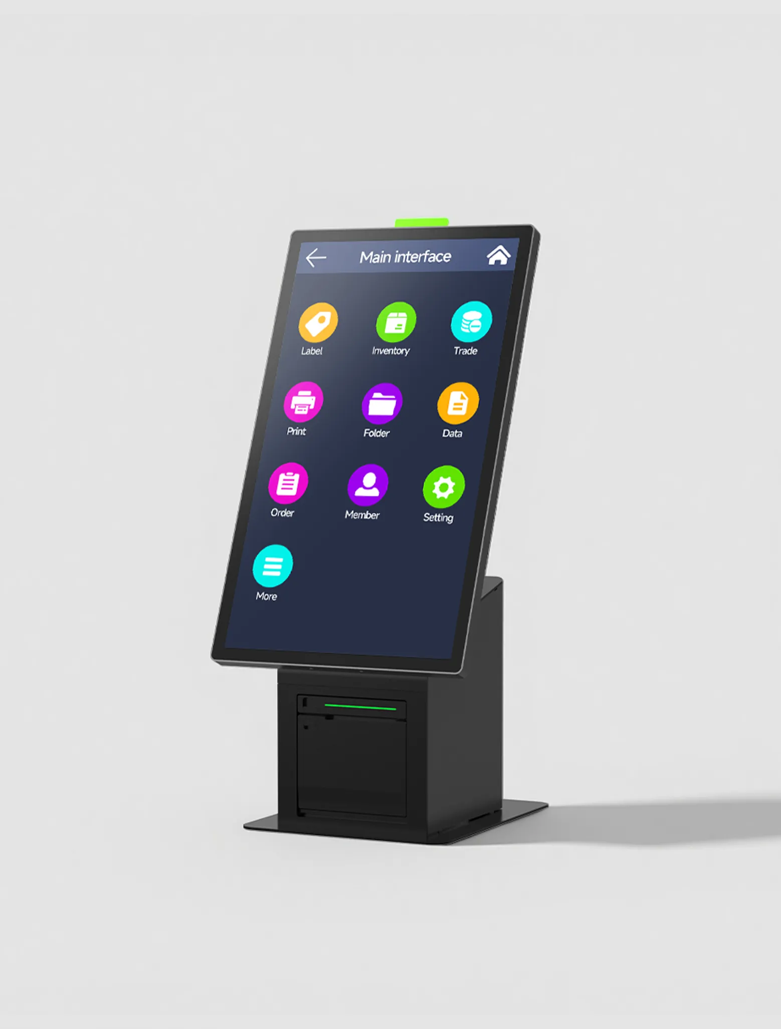 21.5-inch desktop self-service kiosk SUNTEK SK1, ideal for counter-top food ordering and check-in.