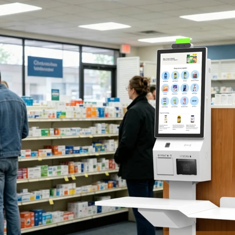 biometric pharmacy kiosk with fingerprint identification for identity verification in LATAM