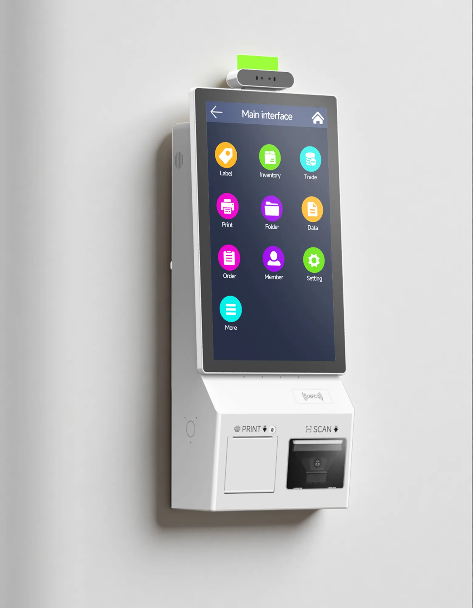 Wall-mounted SUNTEK SK5 kiosk machine, designed for flexible deployment in compact commercial spaces.