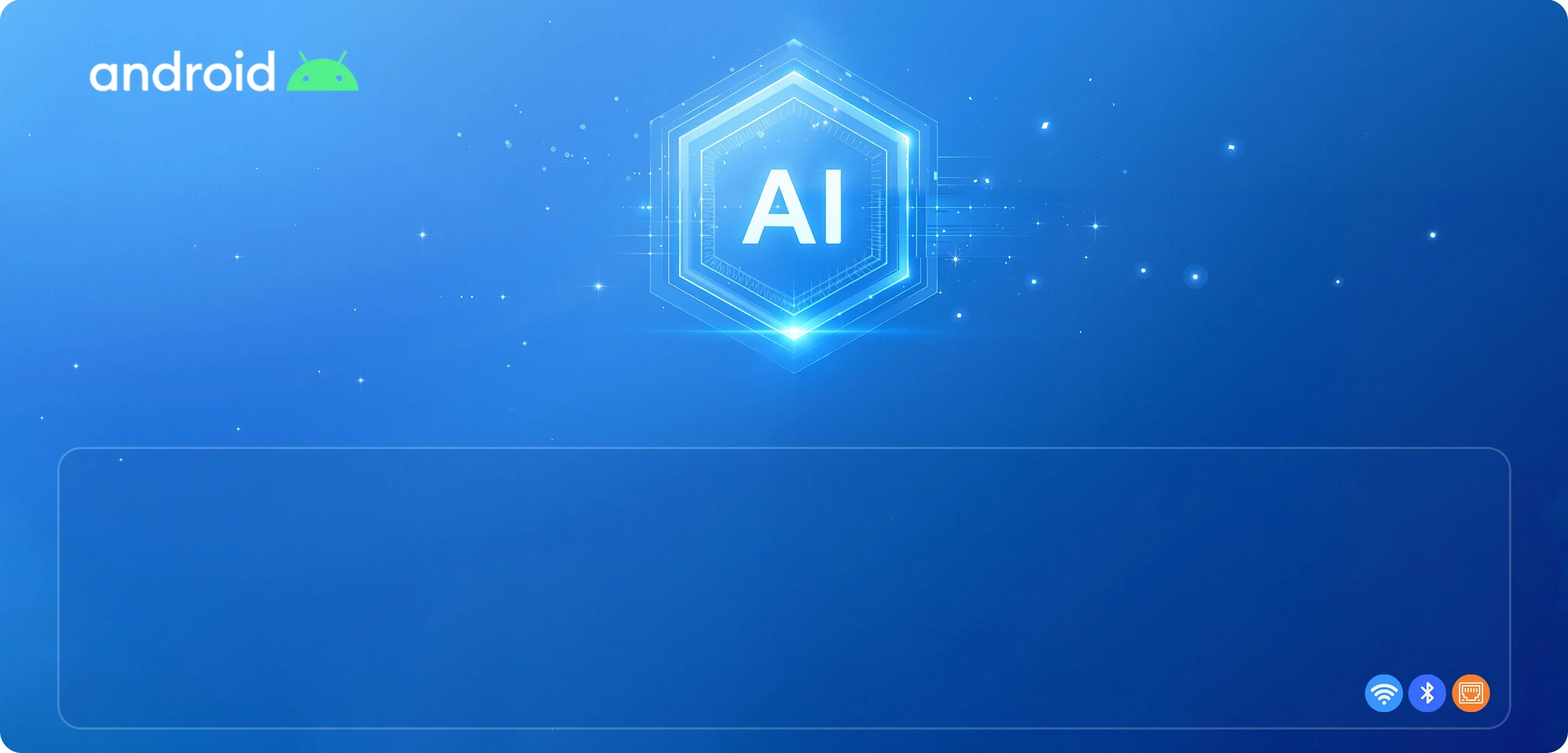 SUNTEK SK7 Android performance illustration with AI and connectivity icons