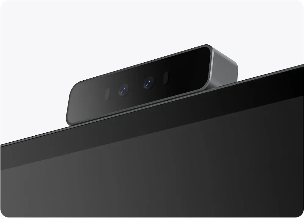 Close-up of the SUNTEK SK7 optional camera module above the display.
