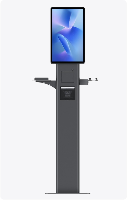 Front view of the SUNTEK SK7 floor-standing self-service kiosk