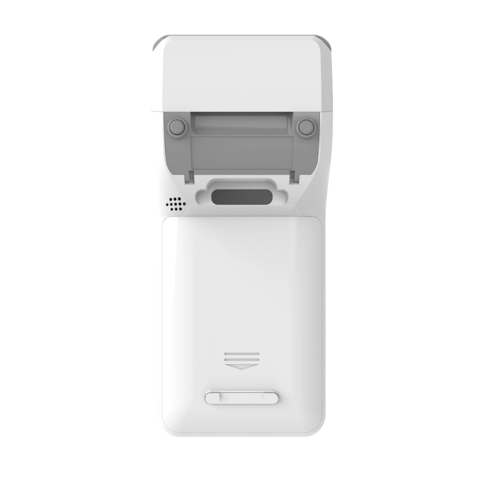 SUNTEK SM4 mobile POS terminal back view showing printer and handheld device structure