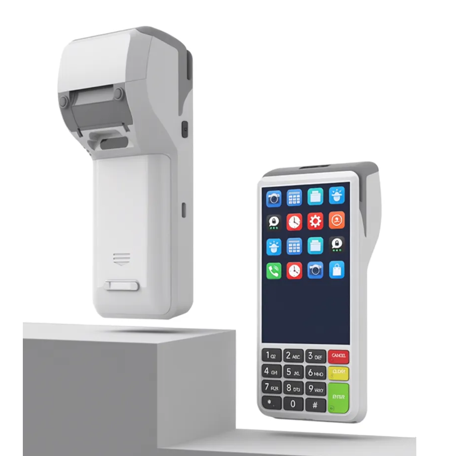 SUNTEK SM4 mobile POS terminal with keypad and printer mobile banner display