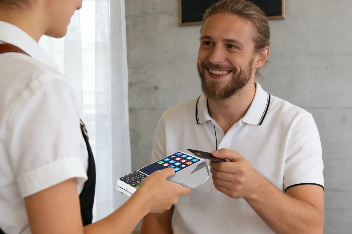SUNTEK SM4 mobile POS terminal for restaurant table-side ordering and payment
