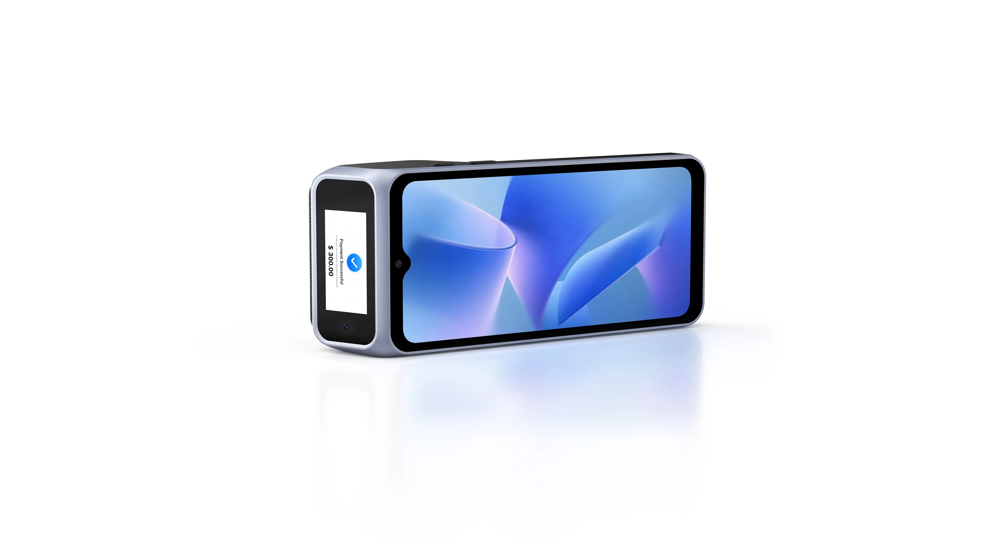 SUNTEK SM6 dual-screen handheld POS with 6.56-inch main display and 2.0-inch customer display