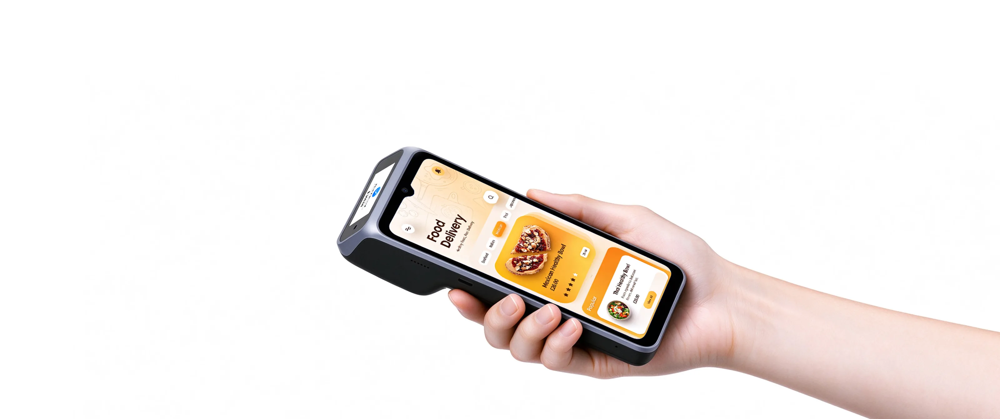 SUNTEK SM6 portable Android handheld POS terminal for mobile ordering, checkout and delivery