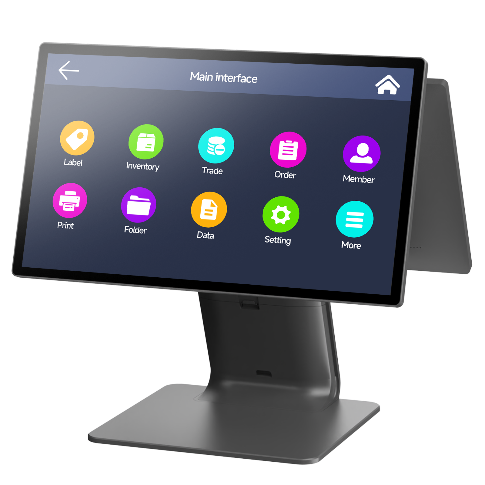 SUNTEK SC1 desktop POS terminal compatible with SCP-80 thermal receipt printer